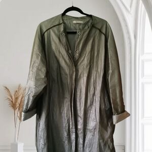 Annette  Goertz   Elegant Women's Metallic Trench Coat M